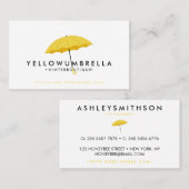 Umbrella geel visitekaartje (Voorkant / Achterkant)