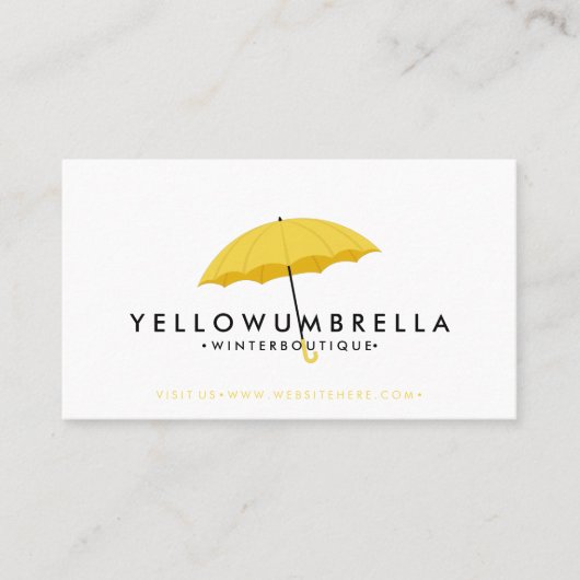 Umbrella geel visitekaartje (Voorkant)