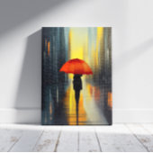 Umbrella in Red Canvas Print