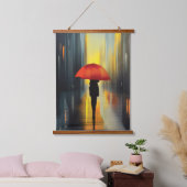 Umbrella in Red Wall Tapestry Hangend Wandkleed (Slaapkamer)
