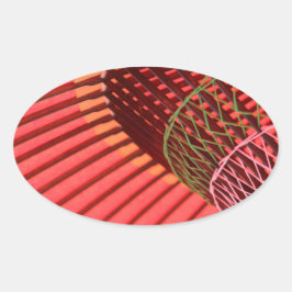 Umbrella Japanse paraplu Ovale Sticker