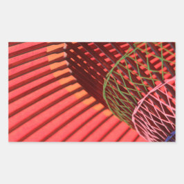 Umbrella Japanse paraplu Rechthoekige Sticker