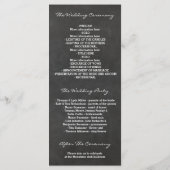 Umbrella Lights Chalk and Pink Wedding Programme (Dos)