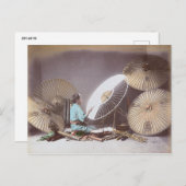 Umbrella Maker, Japan  Briefkaart (Voorkant / Achterkant)