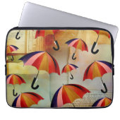 UMBRELLA PATTERNS IN A CAPTIVATING COLLAGE LAPTOP SLEEVE (Voorkant)