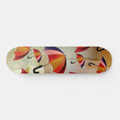 UMBRELLA PATTERNS IN A CAPTIVATING COLLAGE SKATEBOARD (Horizontaal)