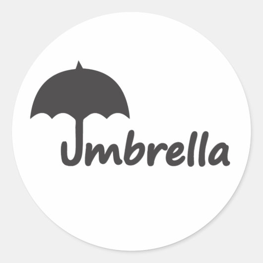 Umbrella Ronde Sticker (Voorkant)