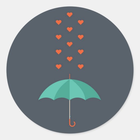 Umbrella Ronde Sticker (Voorkant)