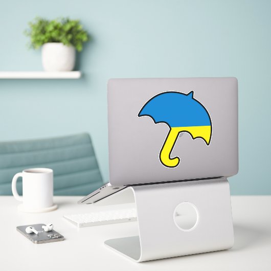 Umbrella van Oekraïne Sticker (Laptop op bureau)