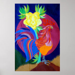 Umbrian Rooster Poster