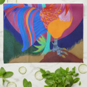 Umbrian Rooster Theedoek (Gevouwen)