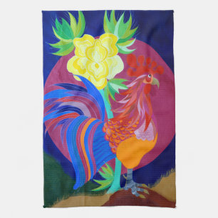 Umbrian Rooster Theedoek