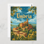 Umbrië Italië Briefkaart (Voorkant / Achterkant)