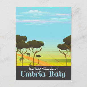 Umbrië Italië reisposter Briefkaart