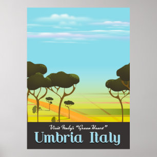 Umbrië Italië reisposter Poster