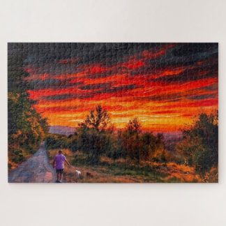 Umbriësche Zonsondergangswandeling: Galerij-editie Legpuzzel