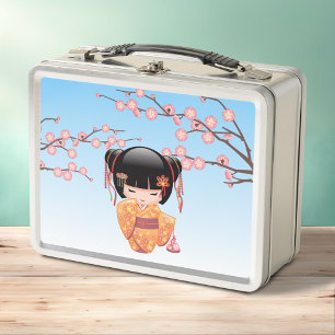 Ume Kokeshi Doll - Japans Geisha Meisje Blauw