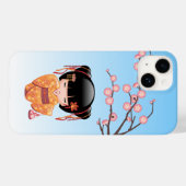 Ume Kokeshi Doll - Japans Geisha Meisje Blauw Case-Mate iPhone Case (Achterkant (horizontaal))