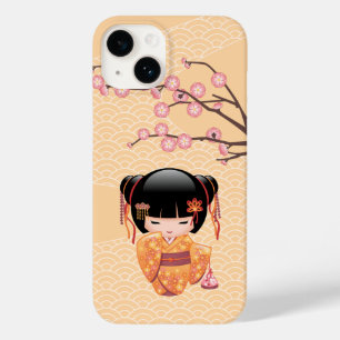 Ume Kokeshi Doll - Japanse peach Geisha Girl Case-Mate iPhone 14 Hoesje