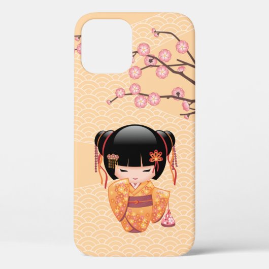 Ume Kokeshi Doll - Japanse peach Geisha Girl Case-Mate iPhone Case (Achterkant)