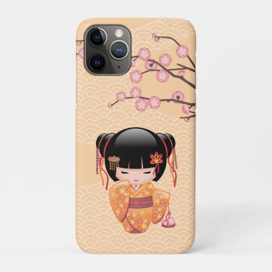 Ume Kokeshi Doll - Japanse peach Geisha Girl Case-Mate iPhone Case (Achterkant)