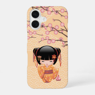 Ume Kokeshi Pop - Japanse Perzik Geisha Meisje iPhone 16 Hoesje