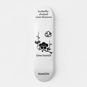 Ume tak en schaduwvlinder-vormige ume bloesem skateboard