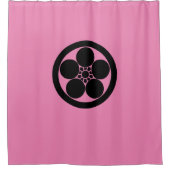 Umebachi-achtige pruimen bloesem in cirkel douchegordijn (Voorkant)