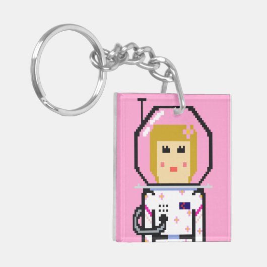 Umeko Space Colony NFT #5 Momoka keychain (Voorkant Links)
