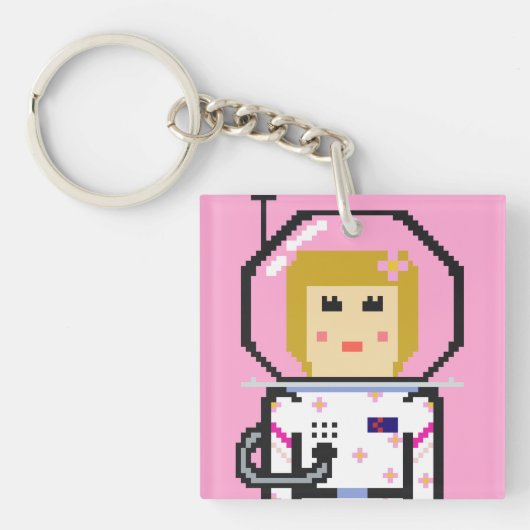 Umeko Space Colony NFT #5 Momoka keychain (Voorkant)