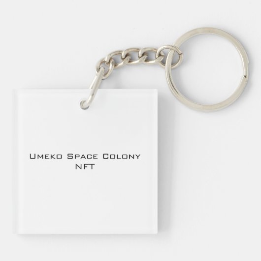 Umeko Space Colony NFT #5 Momoka keychain (Achterkant)