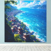 Umi no Yume "Dromen van het Zee" Canvas Afdruk (Insitu (Houten vloer))