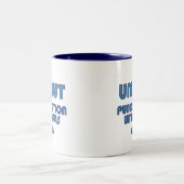 Umlaut Balls (blauw) Tweekleurige Koffiemok (Center)