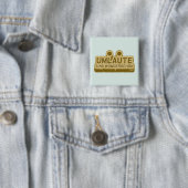 UMLAUT Duits taaldocent of student Vierkante Button 5,1 Cm (In situ)