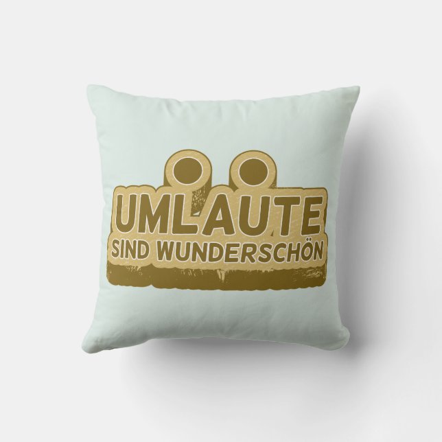 UMLAUT leert Duitse taal Kussen (Achterkant)