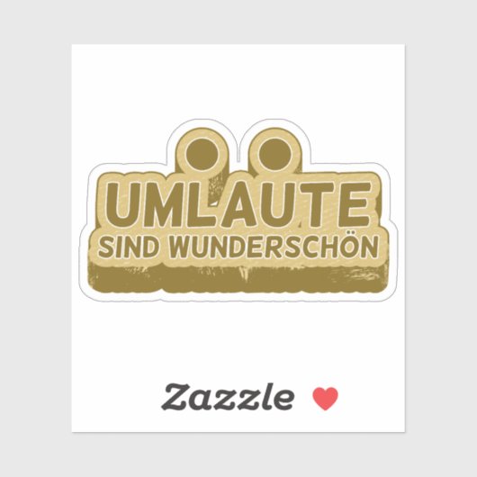 Umlaute sind wunderschön Duitse taal UMLAUT Sticker (Vel)