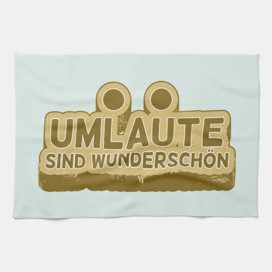 Umlaute sind wunderschön Duitse taal UMLAUT Theedoek (Horizontaal)