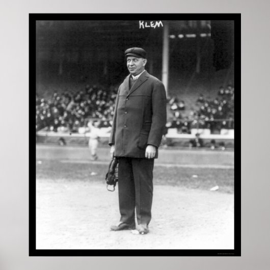 Umpire Bill Klem Baseball 1914 Poster (Voorkant)