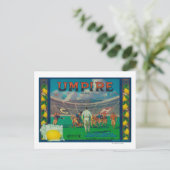 Umpire Lemon LabelClaremont, CA Briefkaart (Staand voorkant)