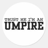 Umpire Ronde Sticker (Voorkant)