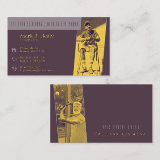 Umpire | Tennis Visitekaartje (Voorkant / Achterkant)
