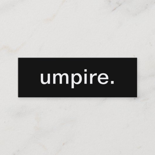 Umpire Visitekaartje (Voorkant)