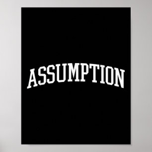 Umption Arch Retro College Atletische Sport Poster