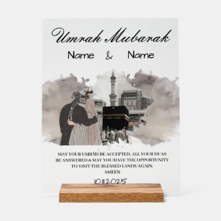 Umrah Mubarak gift Acryl Bord