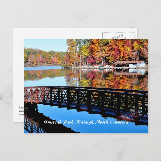 Umstead Park en automne Carte postale (Devant / Derrière)