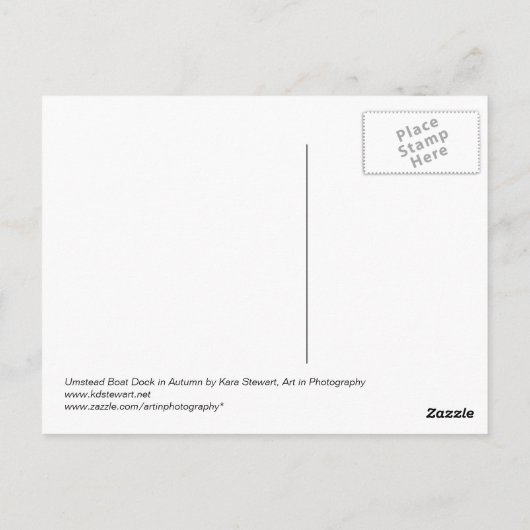 Umstead Park en automne Carte postale (Dos)