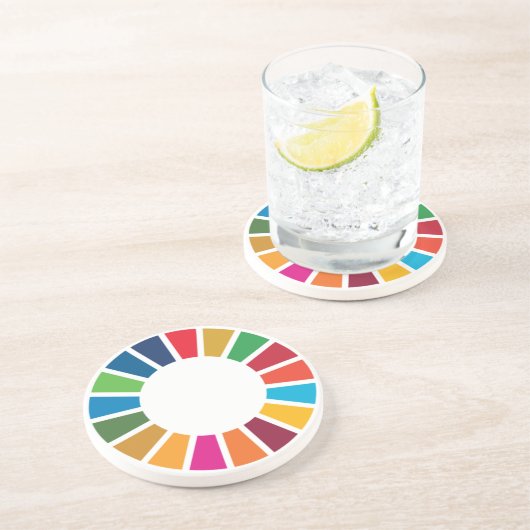 UN 17 ODD Dessous de verre rond de grès (Côté)