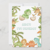 Un-A-Saurus dinosaure anniversaire Invitation (Dos)