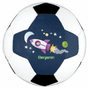 Un adorable vaisseau-fusée dans l'espace dessin an