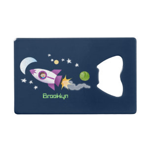 Un adorable vaisseau-fusée dans l'espace dessin an